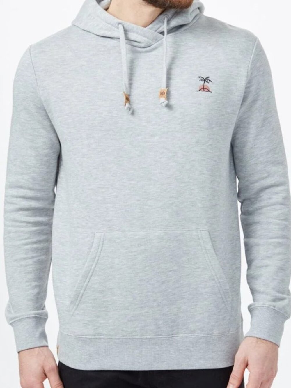 Gray Embroidered Palm Tree Sweater - Medium